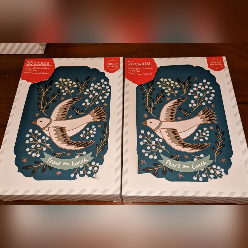 32 Peace On Earth Christmas Holiday Greeting Note Cards Envelopes